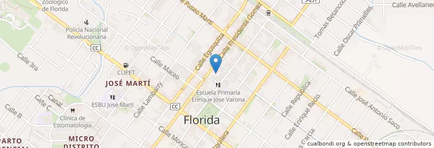 Mapa de ubicacion de El RESERVA2 en キューバ, Camagüey, Florida, Ciudad De Florida.