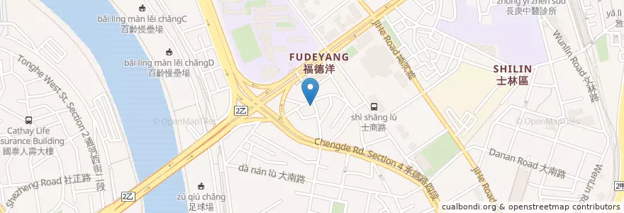 Mapa de ubicacion de Ting屋食堂 en 타이완, 신베이 시, 타이베이시, 스린 구.