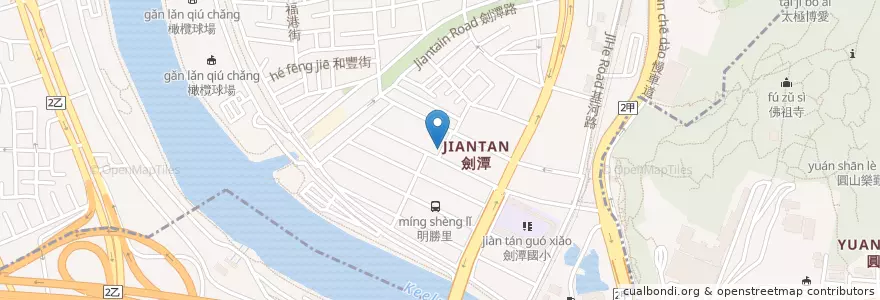 Mapa de ubicacion de 日式拉麵 en Taiwan, New Taipei, Taipei, Shilin District.