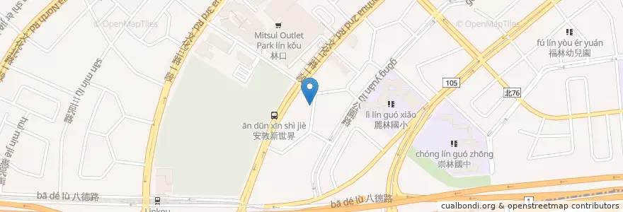Mapa de ubicacion de 老三魷魚羹 en 台湾, 新北市, 林口区.
