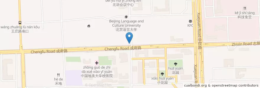 Mapa de ubicacion de la vuda en 中国, 北京市, 河北省, 海淀区.