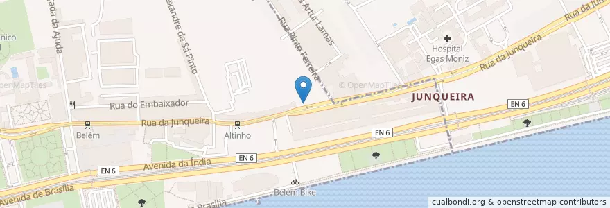 Mapa de ubicacion de Capela de Santo Amaro en Portugal, Aire Métropolitaine De Lisbonne, Lisbonne, Grande Lisboa, Belém.