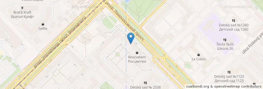 Mapa de ubicacion de Кофе муз en Rússia, Distrito Federal Central, Москва, Гагаринский Район.