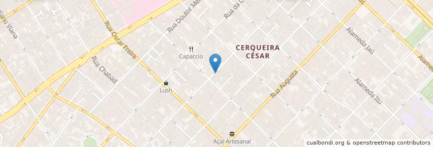 Mapa de ubicacion de Jam Restaurante en ブラジル, 南東部地域, サンパウロ, Região Geográfica Intermediária De São Paulo, Região Metropolitana De São Paulo, Região Imediata De São Paulo, サンパウロ.