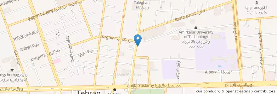 Mapa de ubicacion de کافه سفره خانه میکس en İran, Tahran Eyaleti, شهرستان تهران, Tahran, بخش مرکزی شهرستان تهران.