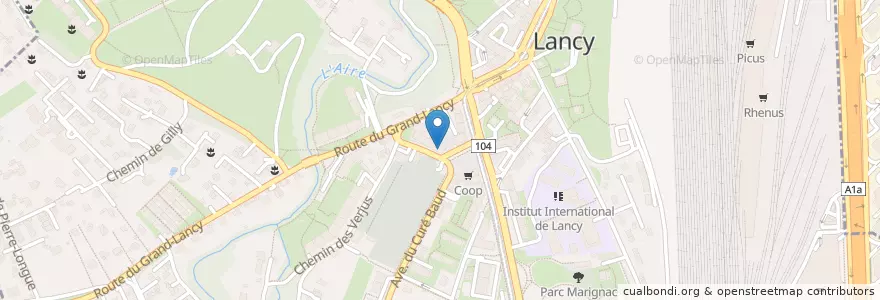 Mapa de ubicacion de Pharmacie du Grand-Lancy en Schweiz/Suisse/Svizzera/Svizra, Genève, Genève, Lancy.