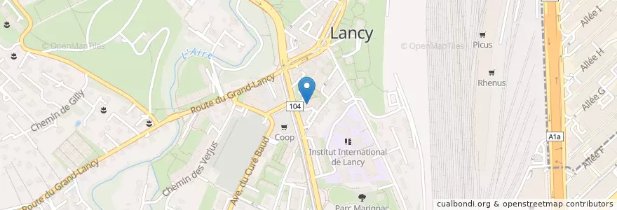 Mapa de ubicacion de Notre-Dame des Grâces en Switzerland, Geneva, Geneva, Lancy.