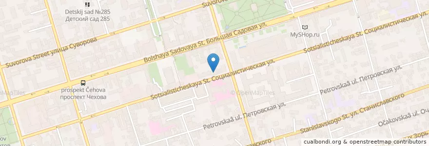 Mapa de ubicacion de Центр «Наука. Высший балл» en 俄罗斯/俄羅斯, 南部联邦管区, 罗斯托夫州, 顿河畔罗斯托夫.