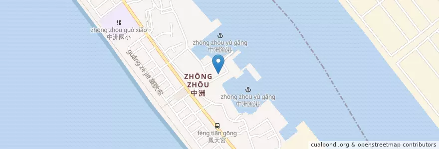 Mapa de ubicacion de 海濱海產 en Taiwán, Kaohsiung, 旗津區.