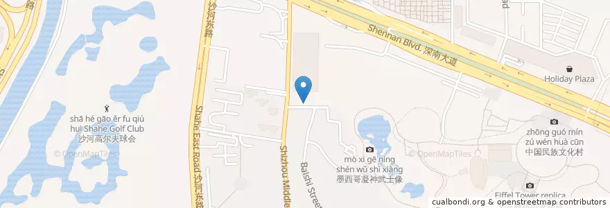 Mapa de ubicacion de 仁安雅门诊部 en China, Guangdong, Shenzhen, Nanshan District, Shahe Sub-District.