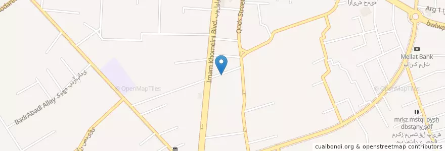 Mapa de ubicacion de آژانس مانی en إیران, محافظة كرمان, مقاطعة بم, بخش مرکزی شهرستان بم, بم.