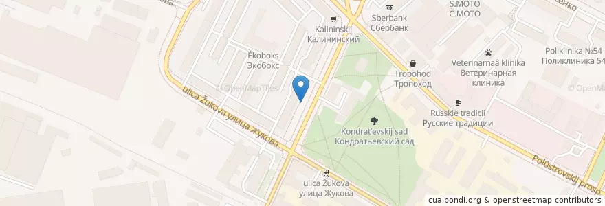 Mapa de ubicacion de Шаверма en Rusland, Северо-Западный Федеральный Округ, Oblast Leningrad, Sint-Petersburg, Калининский Район, Финляндский Округ.
