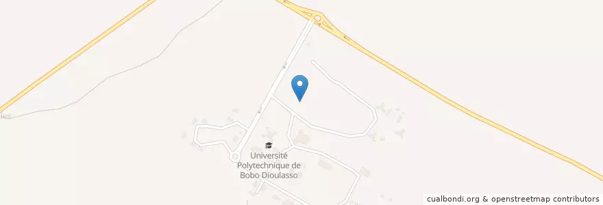 Mapa de ubicacion de Restaurant universitaire RU en 布基纳法索, Hauts-Bassins, Houet.