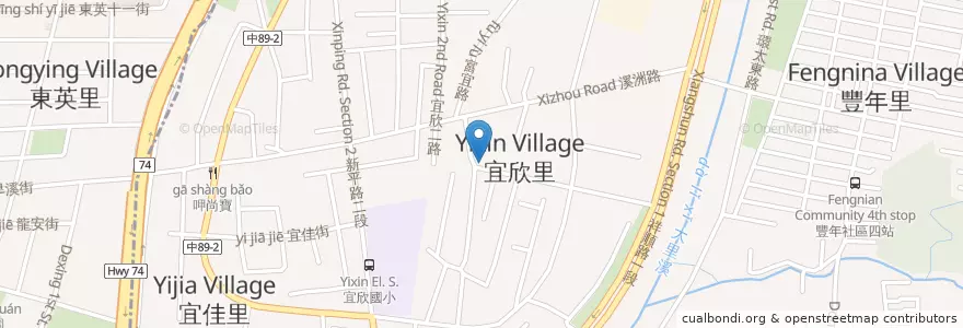 Mapa de ubicacion de 聖安宮 en 타이완, 타이중 시, 타이핑구.