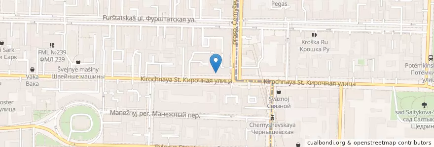 Mapa de ubicacion de KFC en Russia, Northwestern Federal District, Leningrad Oblast, Saint Petersburg, Центральный Район, Литейный Округ.