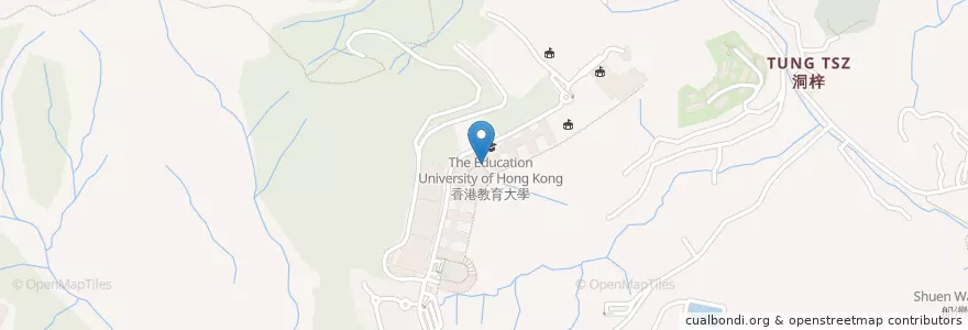 Mapa de ubicacion de 香港教育大學分行 en China, Hong Kong, Provincia De Cantón, Nuevos Territorios, 大埔區 Tai Po District.