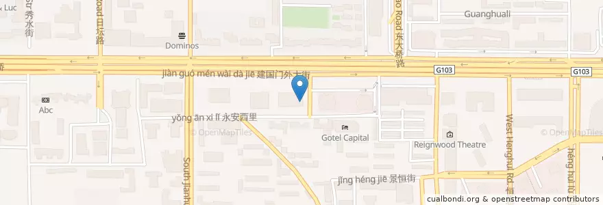 Mapa de ubicacion de najia xiaoguang en 中国, 北京市, 河北省, 朝阳区.