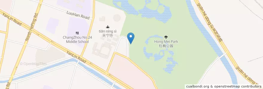 Mapa de ubicacion de 7 301 红梅公交中心站 en Китай, 常州市, 天宁区 (Tianning).
