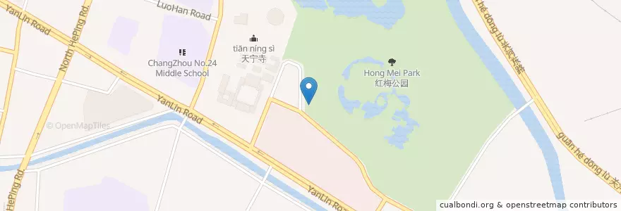 Mapa de ubicacion de 11 19 红梅公交中心站 en Китай, 常州市, 天宁区 (Tianning).