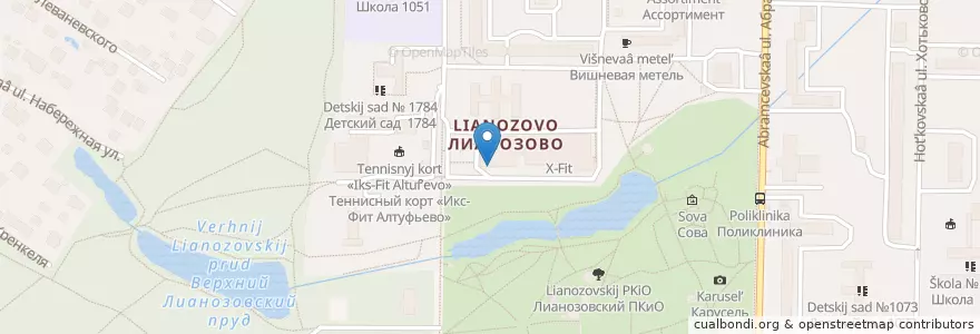 Mapa de ubicacion de Детский клуб «Джунгли» en Russia, Central Federal District, Moscow, North-Eastern Administrative Okrug, Lianozovo District.