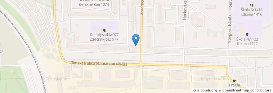 Mapa de ubicacion de Пиццетория en Rusland, Centraal Federaal District, Moskou, Северо-Восточный Административный Округ, Район Лианозово.