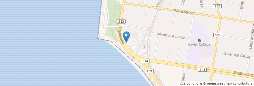 Mapa de ubicacion de Milanos Tavern en Australien, Victoria, City Of Bayside.