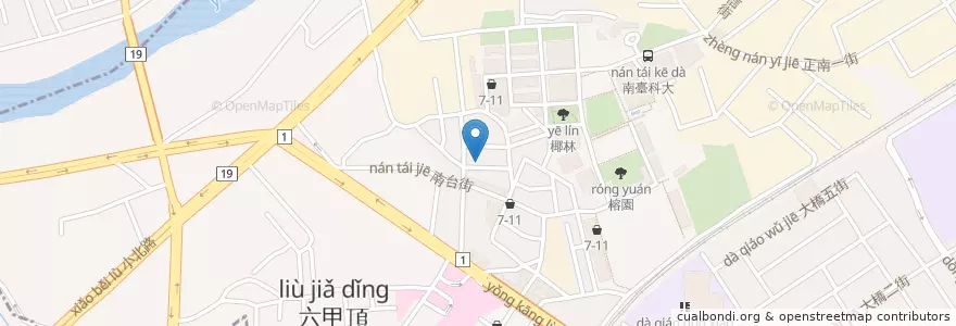 Mapa de ubicacion de 阿嬤ㄟ素食店 en 臺灣, 臺南市, 永康區.