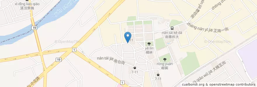 Mapa de ubicacion de 哈娜幸福廚房 X Hana健康茶飲 en Taiwan, 臺南市, 永康區.