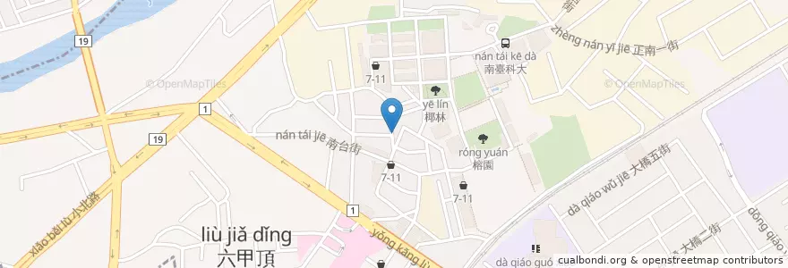 Mapa de ubicacion de 李好食堂 en 臺灣, 臺南市, 永康區.