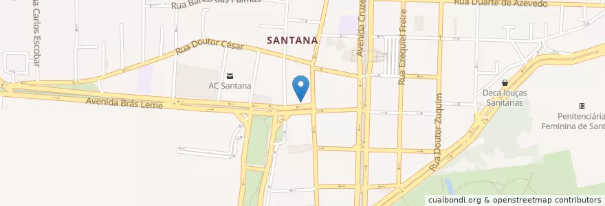 Mapa de ubicacion de Ponto Bráz Leme en 巴西, 东南部, 圣保罗, Região Geográfica Intermediária De São Paulo, Região Metropolitana De São Paulo, Região Imediata De São Paulo, 聖保羅.