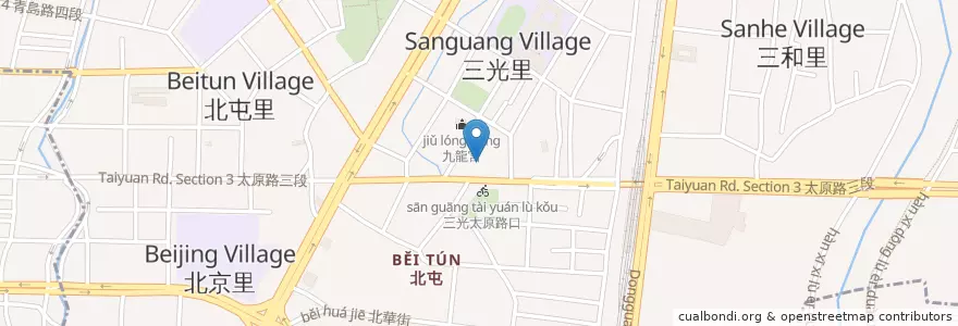 Mapa de ubicacion de 蓋好吃 en Taiwan, Taichung, Beitun District.