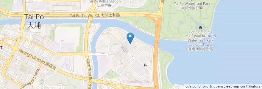 Mapa de ubicacion de 香港青少年服務處賽馬會大埔綜合青少年服務中心 en 中国, 香港, 广东省, 新界, 大埔區.