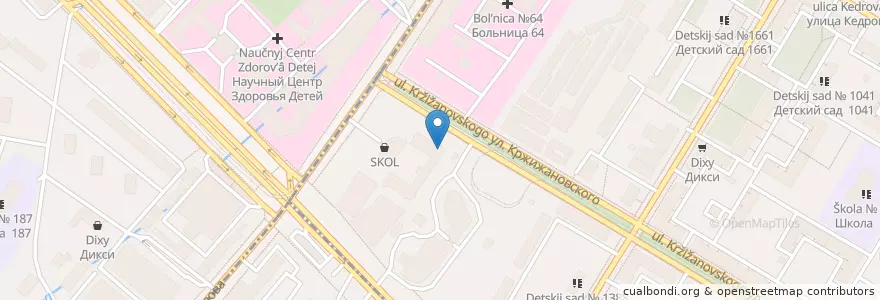 Mapa de ubicacion de Шервуд en Rusland, Centraal Federaal District, Moskou, Юго-Западный Административный Округ, Академический Район.