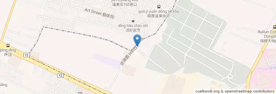 Mapa de ubicacion de 風味自助餐 en Taiwan, Taichung, 西屯區, 龍井區.