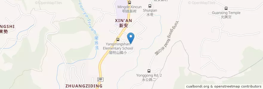 Mapa de ubicacion de 兩座仳鄰的空廟(無祭拜) en Taiwan, New Taipei, Taipei, Shilin District.
