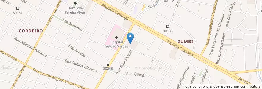 Mapa de ubicacion de Bar do Neco en ブラジル, 北東部地域, ペルナンブーコ, Região Geográgica Imediata Do Recife, Região Geográfica Intermediária Do Recife, Região Metropolitana Do Recife, レシフェ.