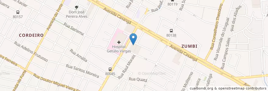Mapa de ubicacion de Bar do Dunga en ブラジル, 北東部地域, ペルナンブーコ, Região Geográgica Imediata Do Recife, Região Geográfica Intermediária Do Recife, Região Metropolitana Do Recife, レシフェ.