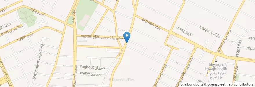 Mapa de ubicacion de رستوران کاپیتان لانژ en Iran, Téhéran, شهرستان تهران, Téhéran, بخش مرکزی شهرستان تهران.