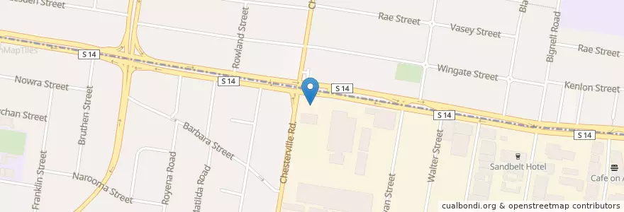 Mapa de ubicacion de Subway en Australië, Victoria, City Of Kingston.