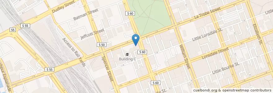 Mapa de ubicacion de William Angliss Institute en Australia, Victoria, City Of Melbourne.