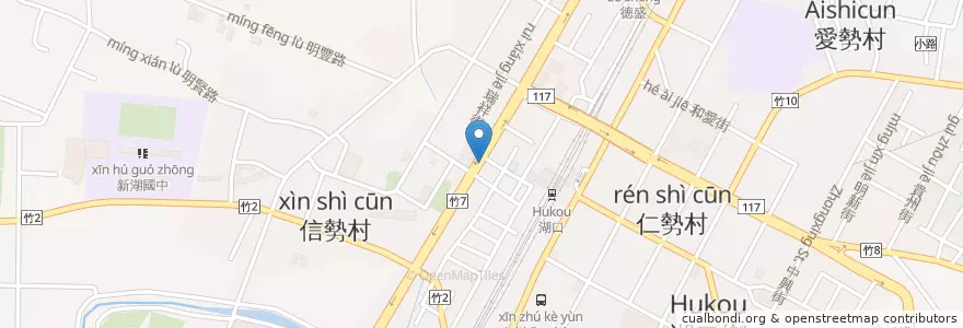 Mapa de ubicacion de 安心便當 en 臺灣, 臺灣省, 新竹縣, 湖口鄉.