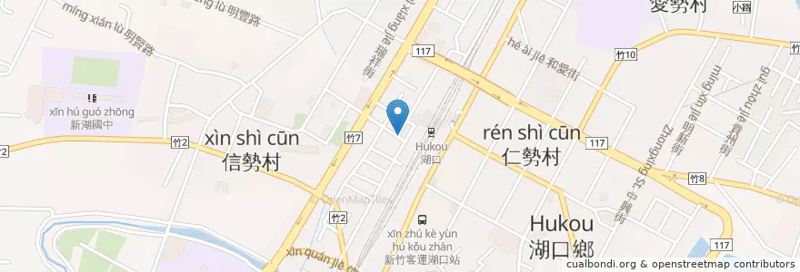 Mapa de ubicacion de 永久咖啡生活館 en Тайвань, Тайвань, Уезд Синьчжу, 湖口鄉.
