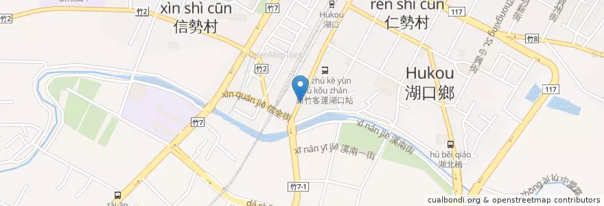 Mapa de ubicacion de 胖老爹美式炸雞 en Тайвань, Тайвань, Уезд Синьчжу, 湖口鄉.