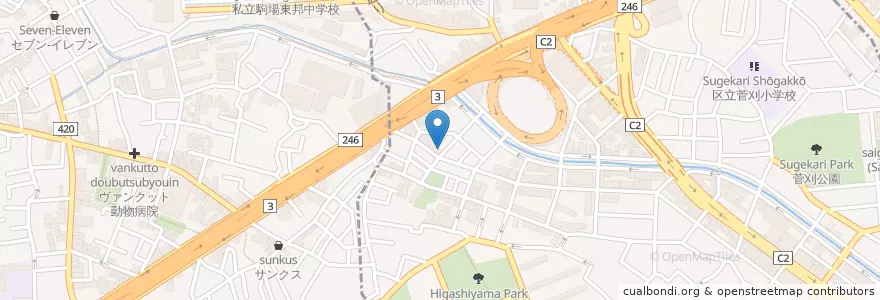 Mapa de ubicacion de セイジョー en Japón, Tokio, Meguro.