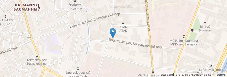 Mapa de ubicacion de Old Town en Rusland, Centraal Federaal District, Moskou, Центральный Административный Округ, Басманный Район.