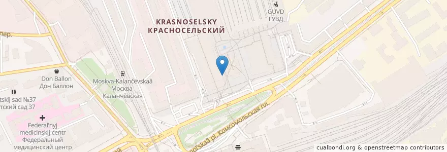 Mapa de ubicacion de Fresh en ロシア, 中央連邦管区, モスクワ, Центральный Административный Округ, Красносельский Район.