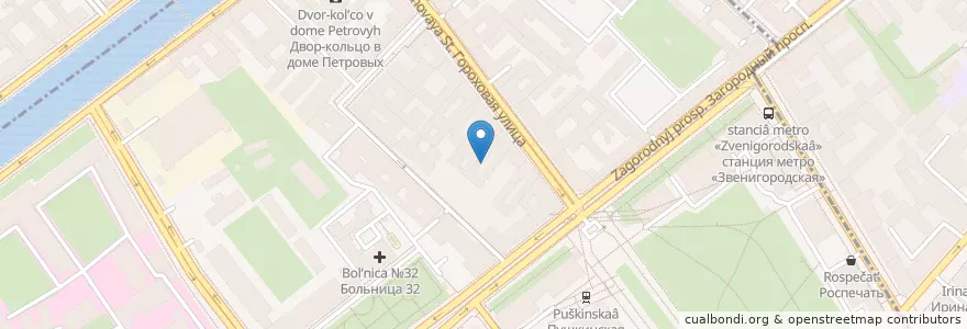 Mapa de ubicacion de Guitar Masters en Rusia, Северо-Западный Федеральный Округ, Óblast De Leningrado, San Petersburgo, Адмиралтейский Район, Округ Семёновский.