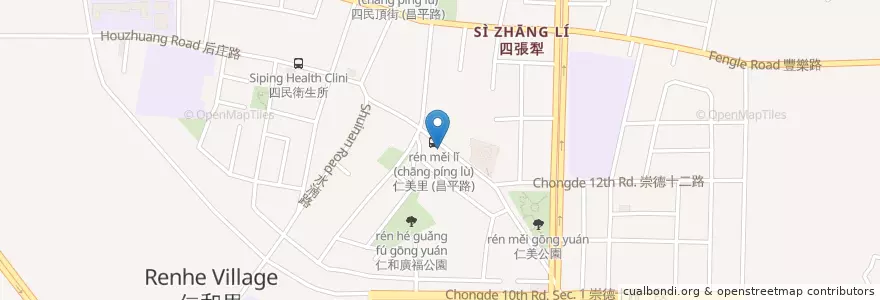 Mapa de ubicacion de 阿陞功夫廚房 en 台湾, 台中市, 北屯区.