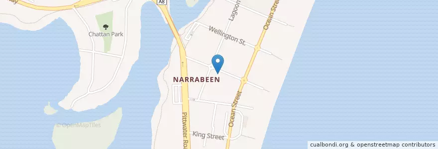 Mapa de ubicacion de Narrabeen Dental Health en Australië, Nieuw-Zuid-Wales, Sydney, Northern Beaches Council.