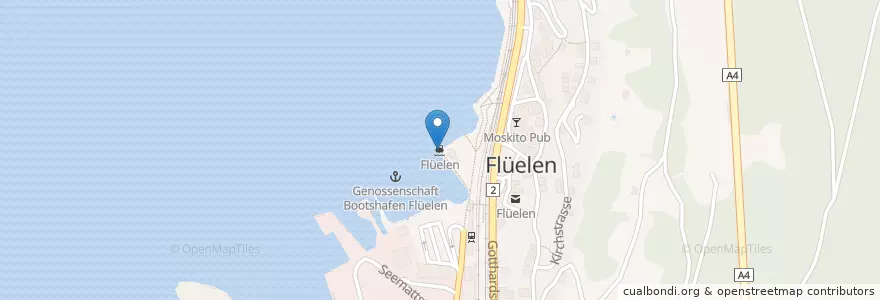 Mapa de ubicacion de Flüelen (See) en Zwitserland, Uri, Flüelen.